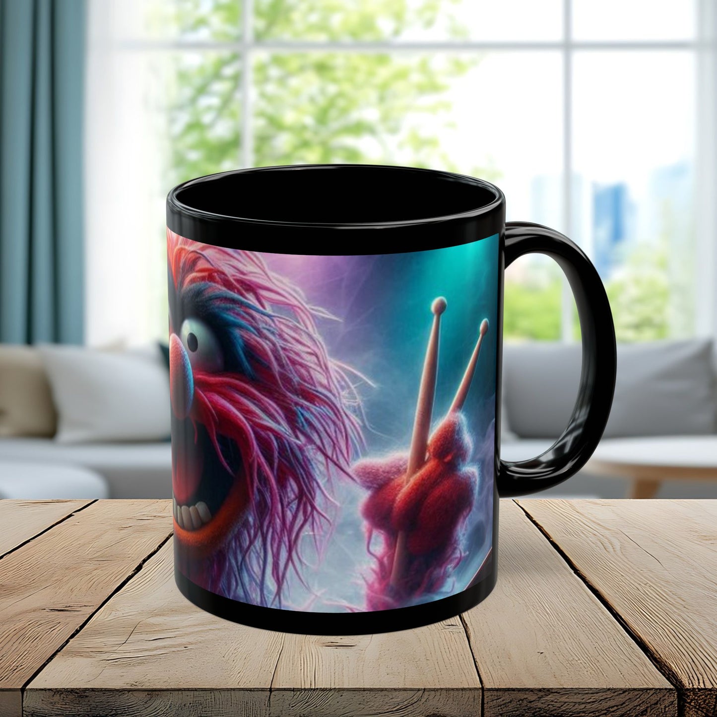 Muppet-Inspired Bright Animal Black Coffee Mug — 11oz & 15oz