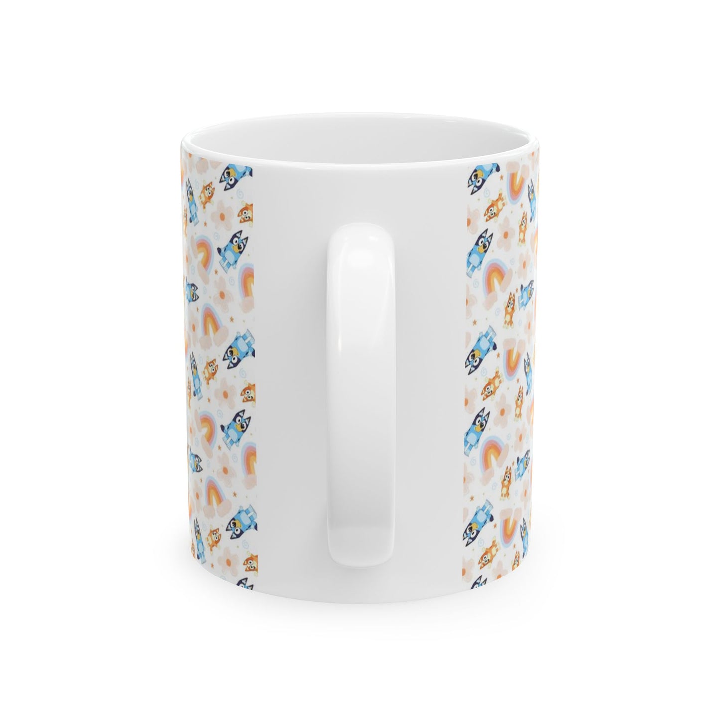 Bluey and Bingo Rainbow Pattern Ceramic Mug - House of O & A