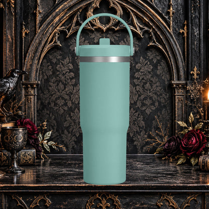 Gothic Cute Devil Couple Insulated Travel Mug