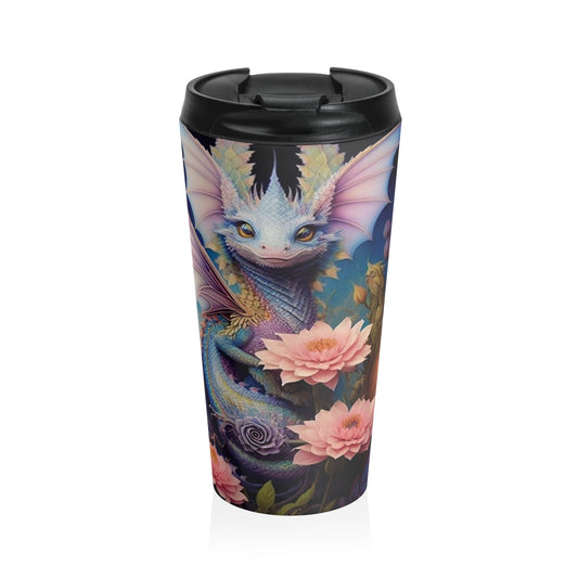 Flower Dragon - Stainless Steel Travel Mug
