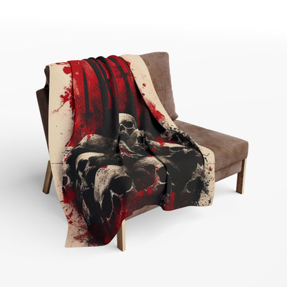 Arctic Fleece Blanket — Gothic Skull & Sword Graphic Throw