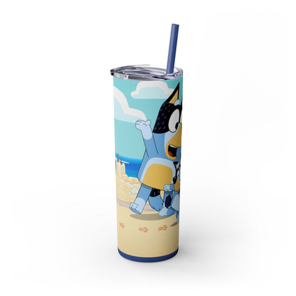 Bluey Beach Day Skinny Tumbler – 20 oz