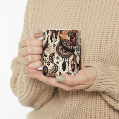 Western Skull Mug