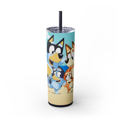 Bluey Beach Day Skinny Tumbler – 20 oz