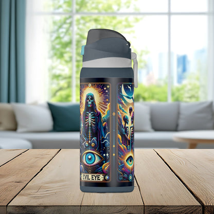 The Evil Eye Tarot Tumbler – Mystical Skeleton 32oz Insulated Water Bottle