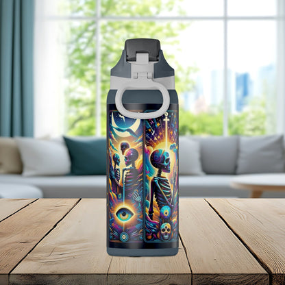 The Evil Eye Tarot Tumbler – Mystical Skeleton 32oz Insulated Water Bottle