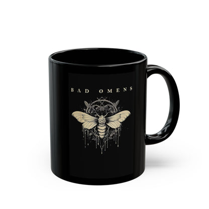 Bad Omens Moth Black Mug — Gothic Coffee Cup