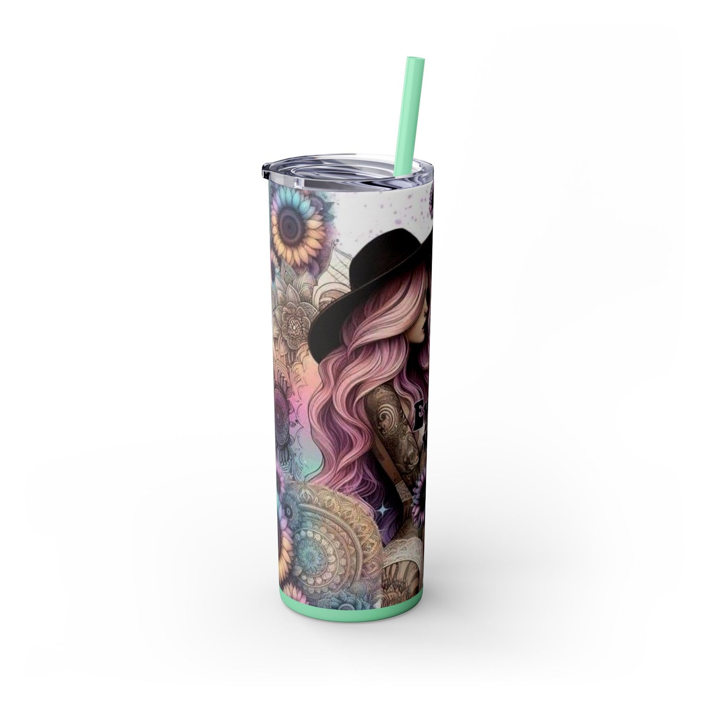 She Overcame Inspirational Skinny Tumbler