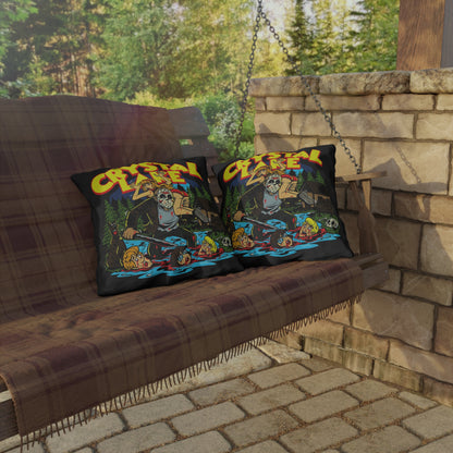 Crystal Lake Horror Outdoor Pillow — Friday the 13th Cabin Camp Pillow