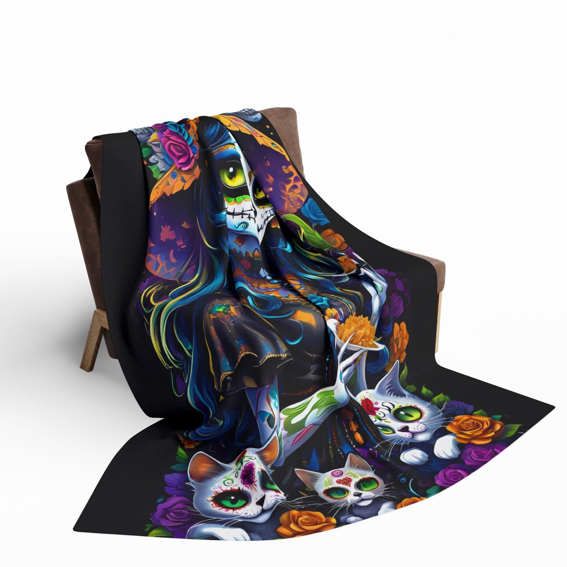 Day of the Dead Sugar Skull Girl Arctic Blanket - House of O & A