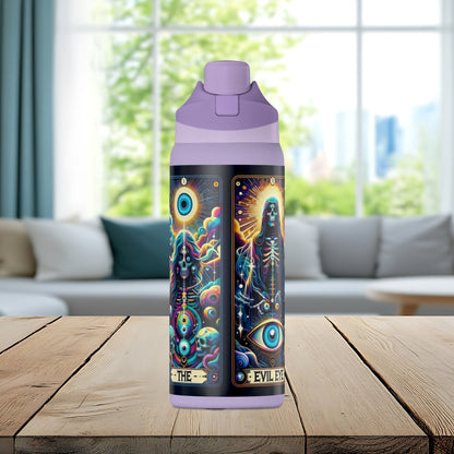 The Evil Eye Tarot Tumbler – Mystical Skeleton 32oz Insulated Water Bottle