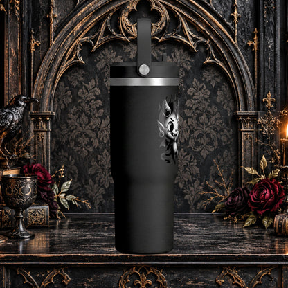 Gothic Cute Devil Couple Insulated Travel Mug