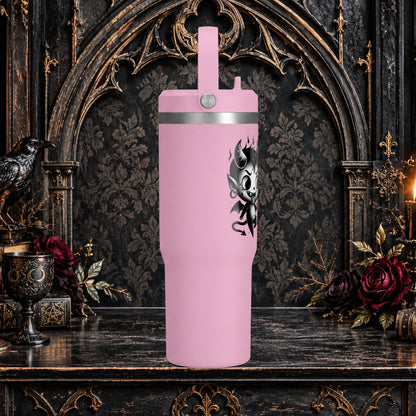Gothic Cute Devil Couple Insulated Travel Mug