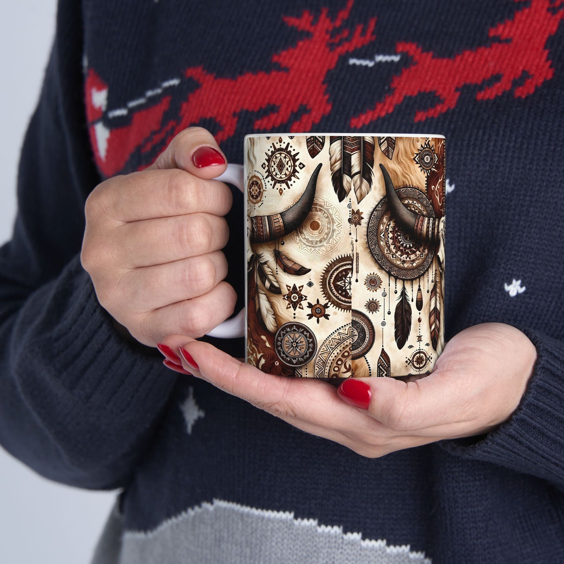 Western Skull Ceramic Mug - House of O & A