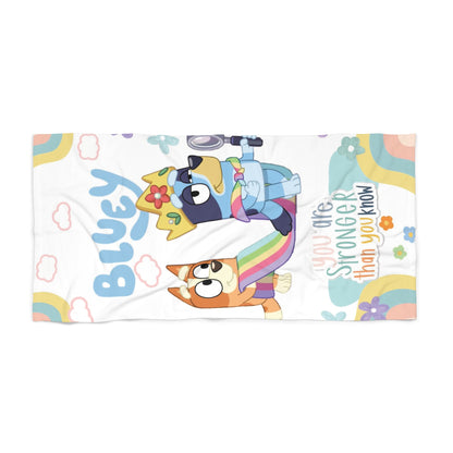 Beach Towel - Bluey, You Are Stronger Than You Know
