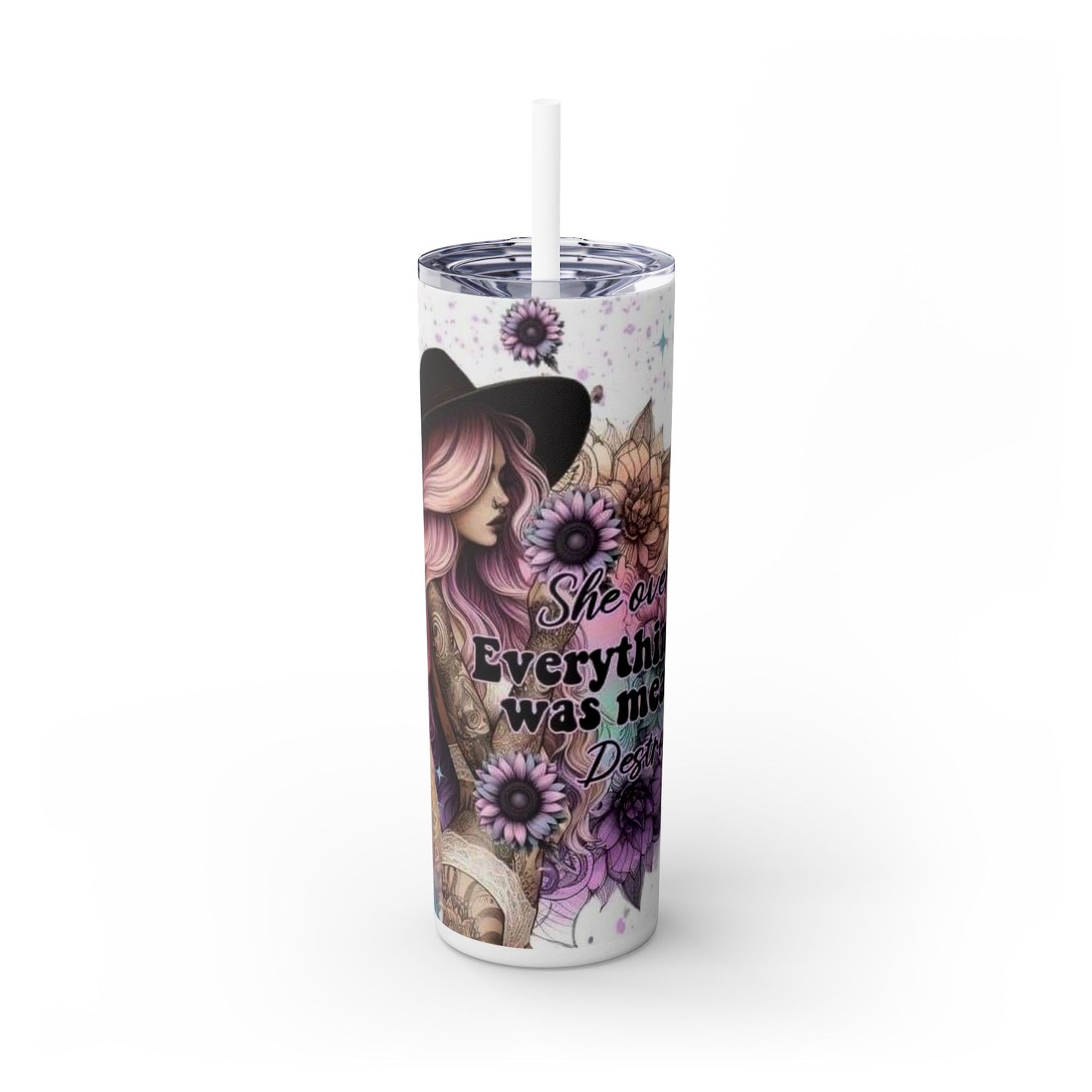 She Overcame Inspirational Skinny Tumbler - House of O & A
