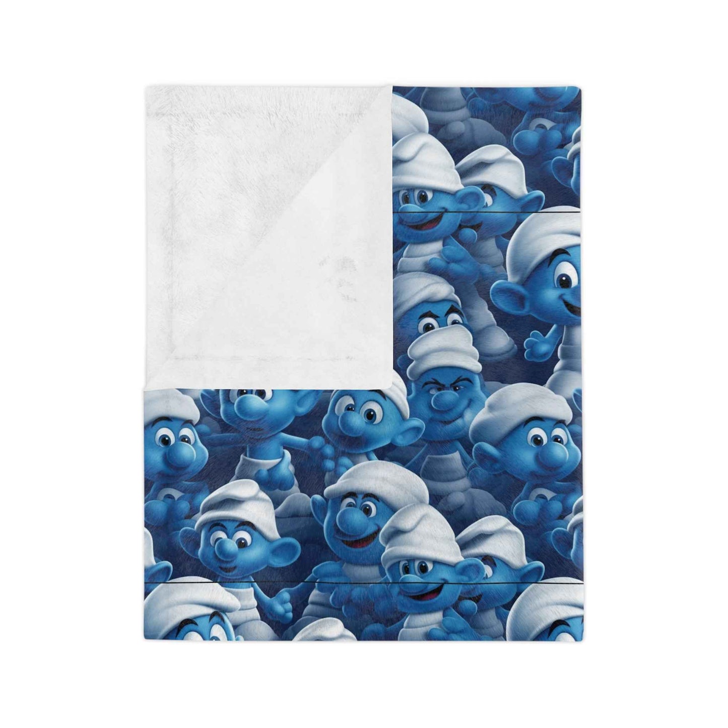 the Smurfs - Patterned Velveteen Minky Blanket