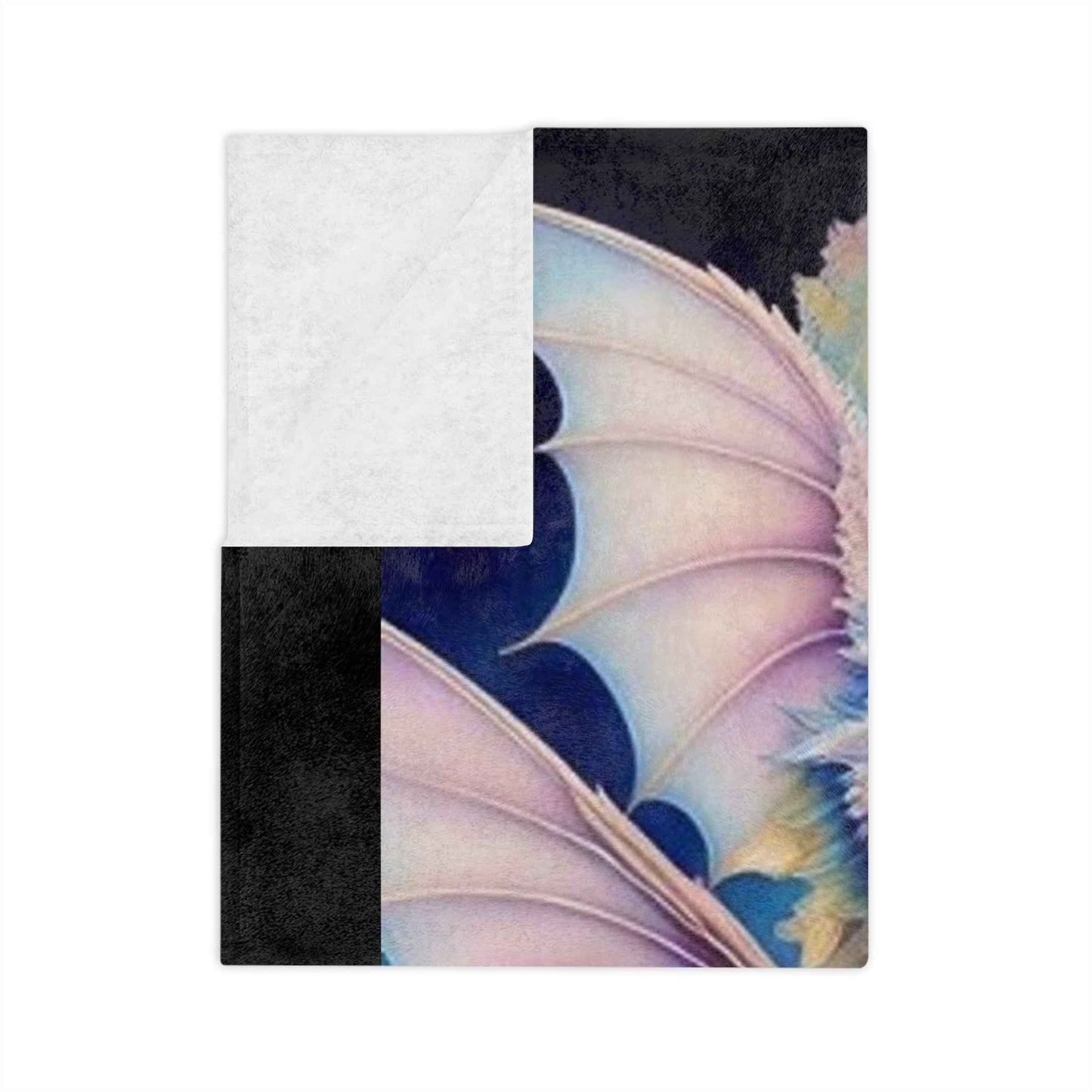 Flower Dragon - Velveteen Minky Blanket