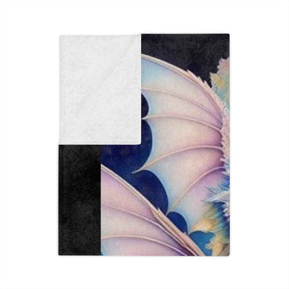 Flower Dragon - Velveteen Minky Blanket