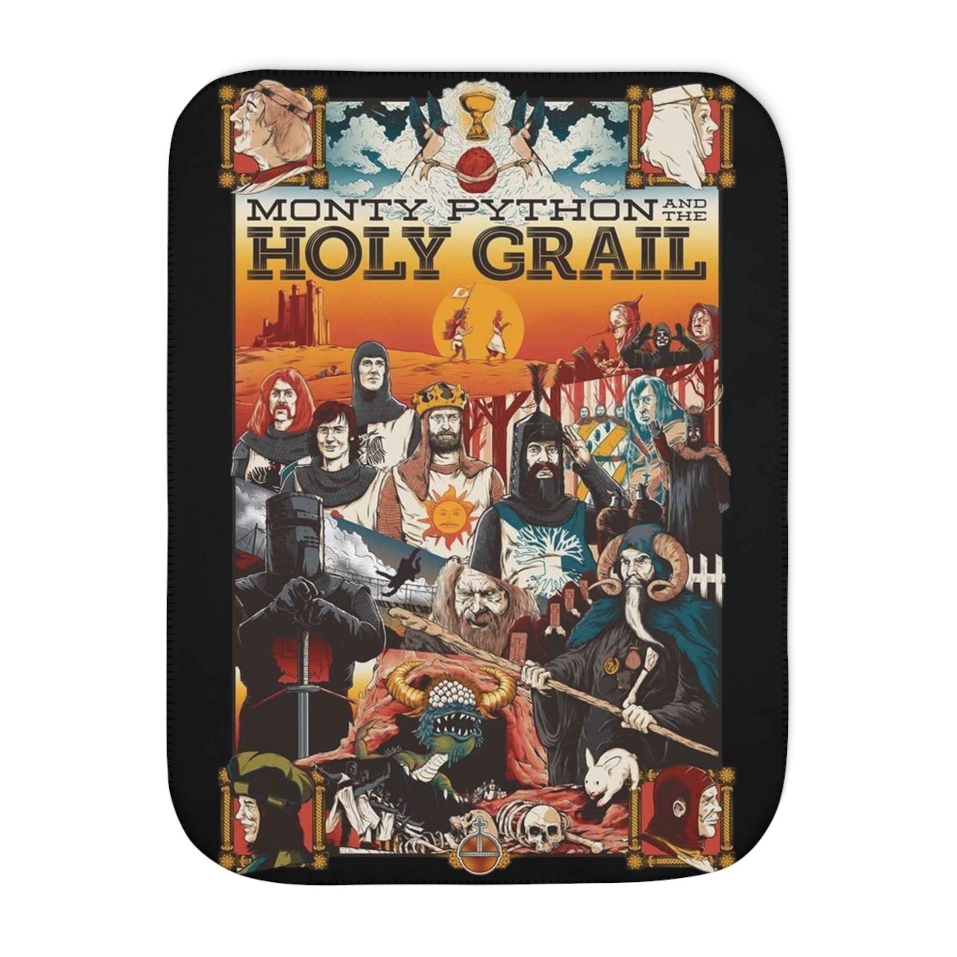Quirky Holy Grail Sherpa Blanket
