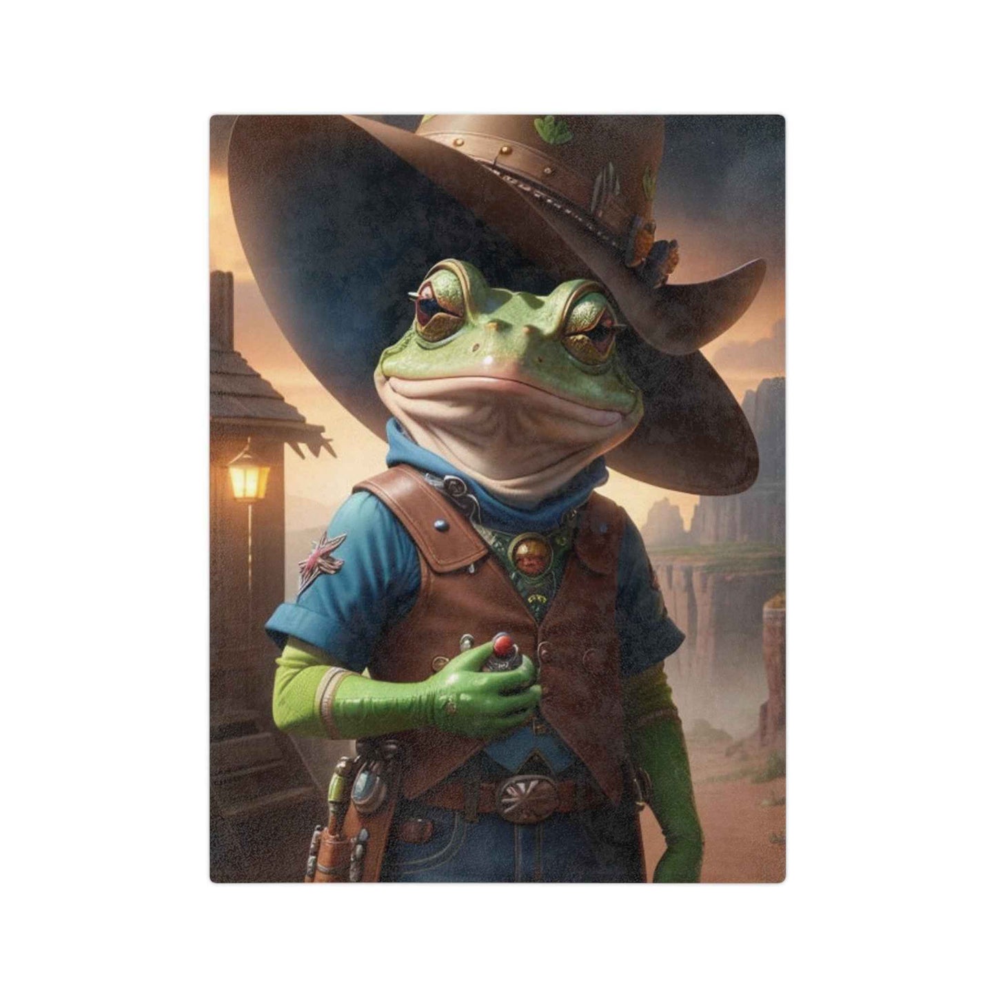 Sheriff Frog - Velveteen Minky Blanket