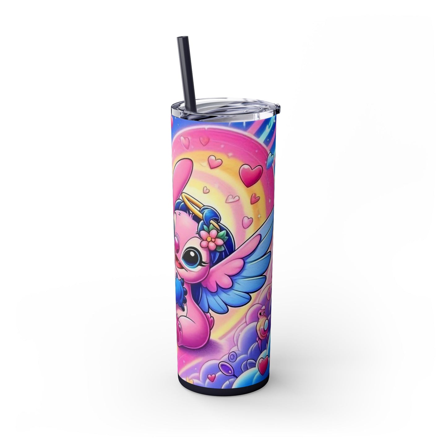 Skinny Tumbler - Stitch and Angel Love Design