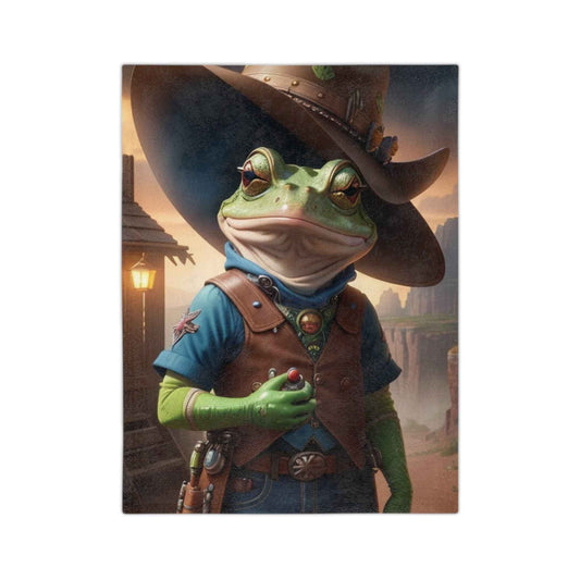 Sheriff Frog - Velveteen Minky Blanket