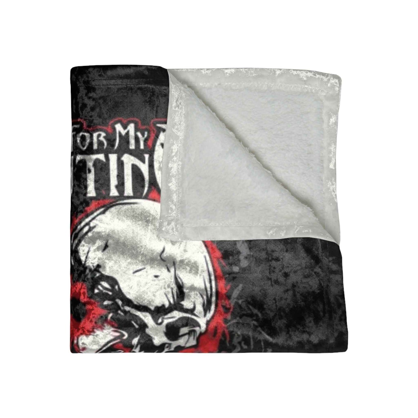 Crushed Velvet Blanket - Bullet For My Valentine Skull Heart Gothic Throw