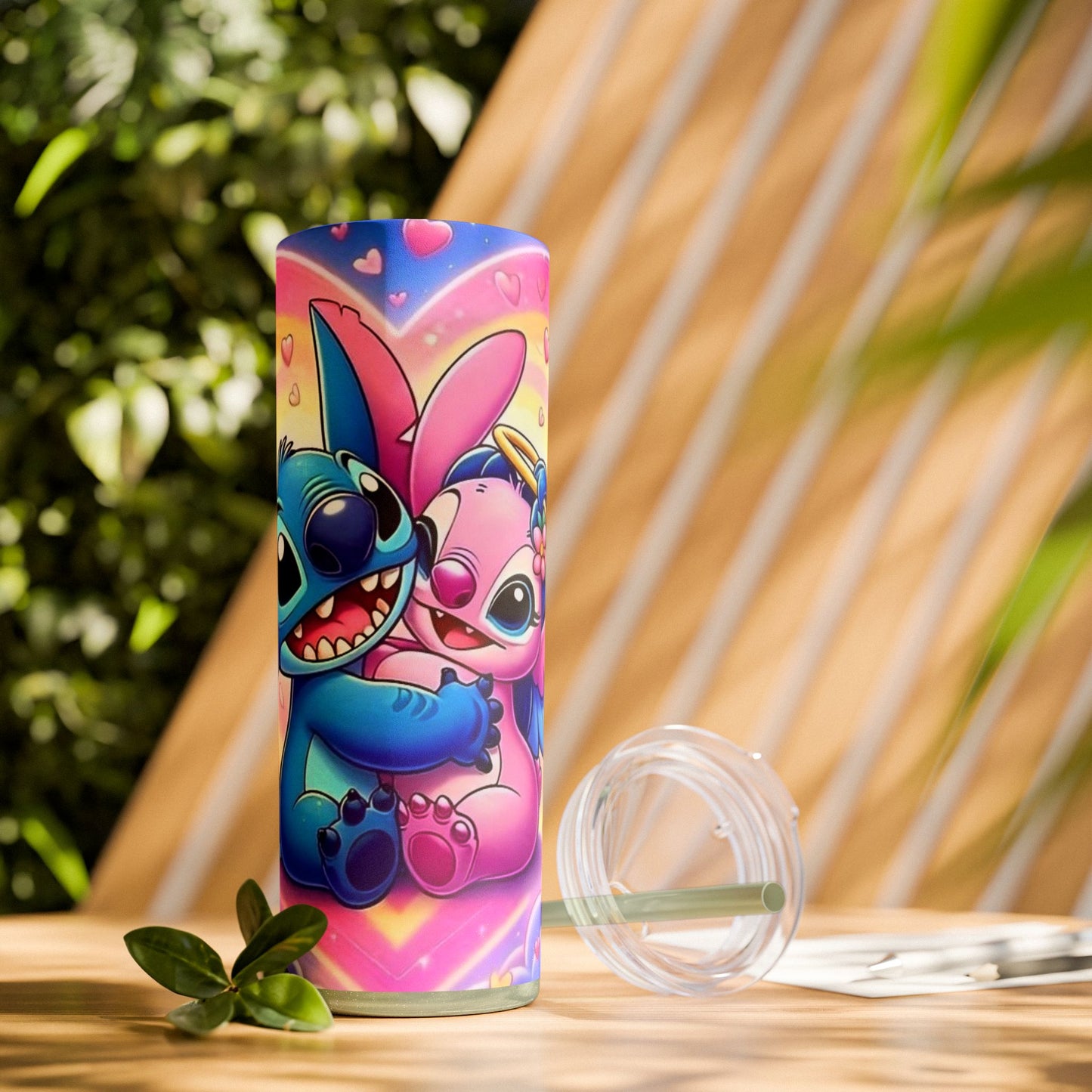 Skinny Tumbler - Stitch and Angel Love Design - House of O & A