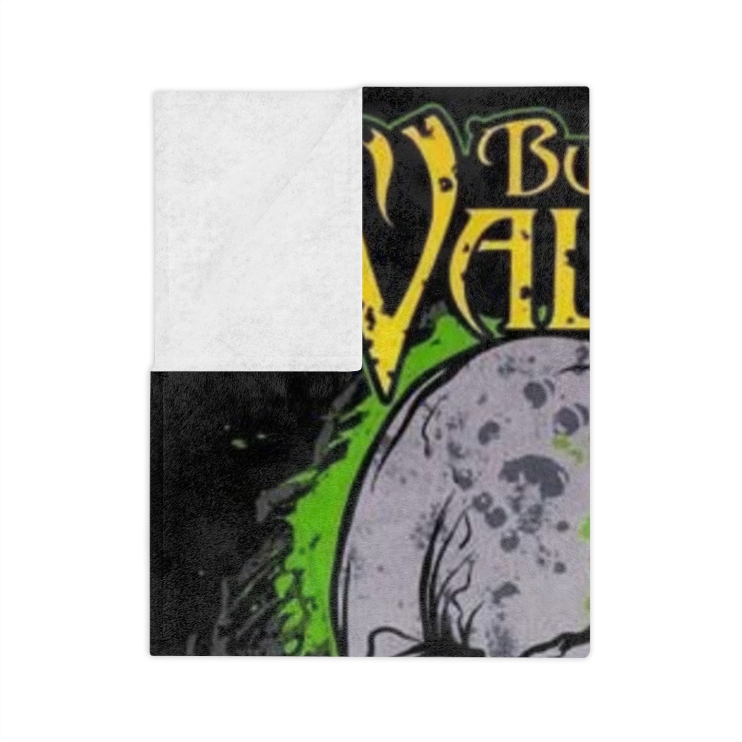 Bullet For My Valentine Skull Blanket — Green Gothic Band Microfiber Throw