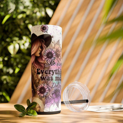 She Overcame Inspirational Skinny Tumbler - House of O & A