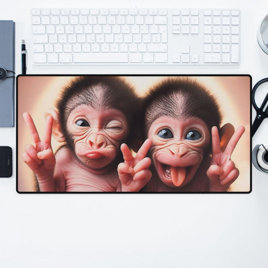Cheeky Baby Monkeys Desk Mat - House of O & A