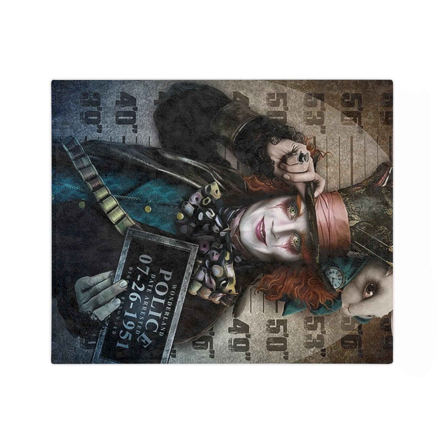 Mad Hatter - Velveteen Minky Blanket