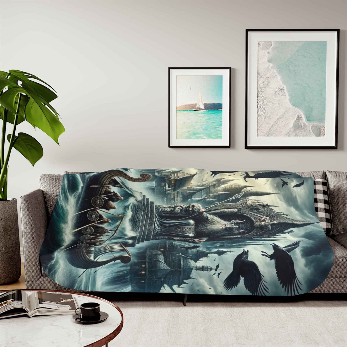 Asgard's Mythical Hall Sherpa Blanket