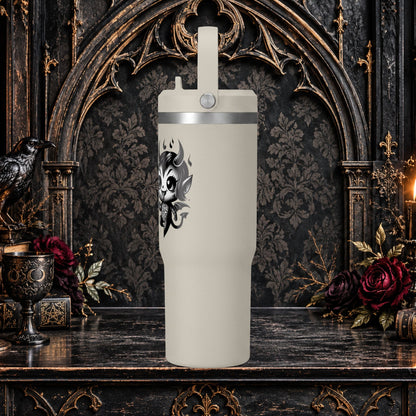 Gothic Cute Devil Couple Insulated Travel Mug