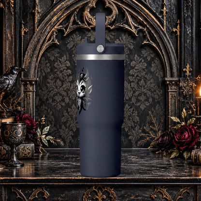 Gothic Cute Devil Couple Insulated Travel Mug