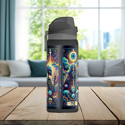 The Evil Eye Tarot Tumbler – Mystical Skeleton 32oz Insulated Water Bottle