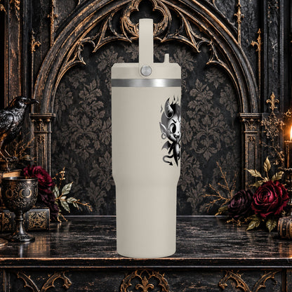 Gothic Cute Devil Couple Insulated Travel Mug