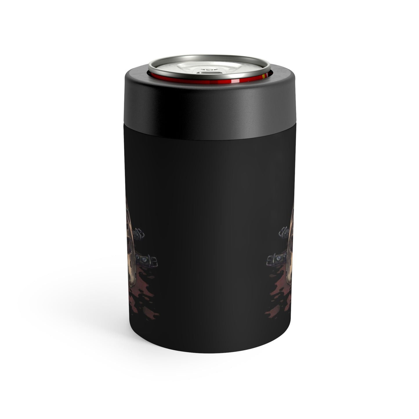 Skull & Moth Can Cooler — Gothic Insulated Can Holder