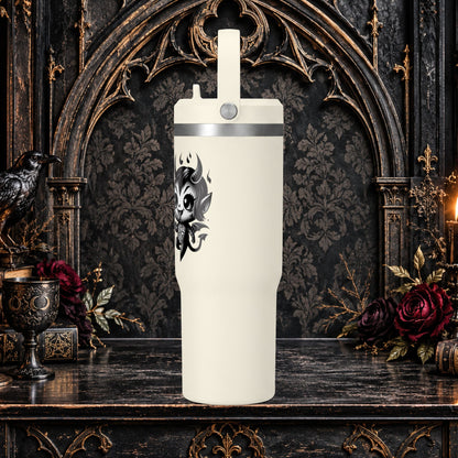 Gothic Cute Devil Couple Insulated Travel Mug