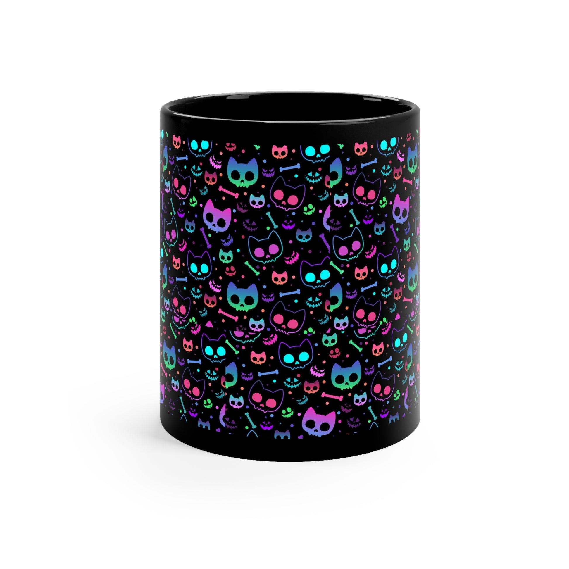 Neon Kitty Skulls Coffee Mug - House of O & A