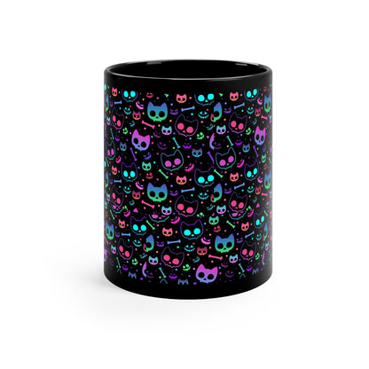 Neon Kitty Skulls Coffee Mug - House of O & A