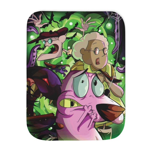Courage the Cowardly Dog Sherpa Blanket