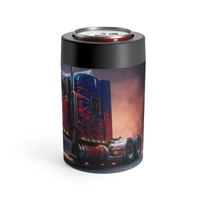 Trucker Rig Can Cooler – Patriotic Red Big Rig Beer Can Holder
