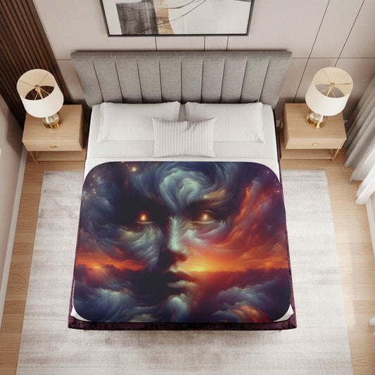 Cloud Woman in a Twilight Sky - Sherpa Blanket