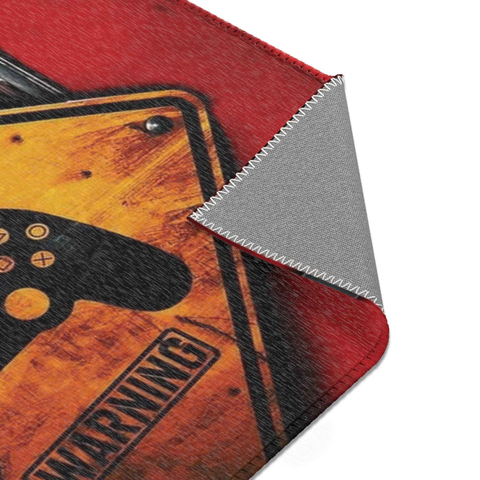 Warning Gamer Zone Area Rug