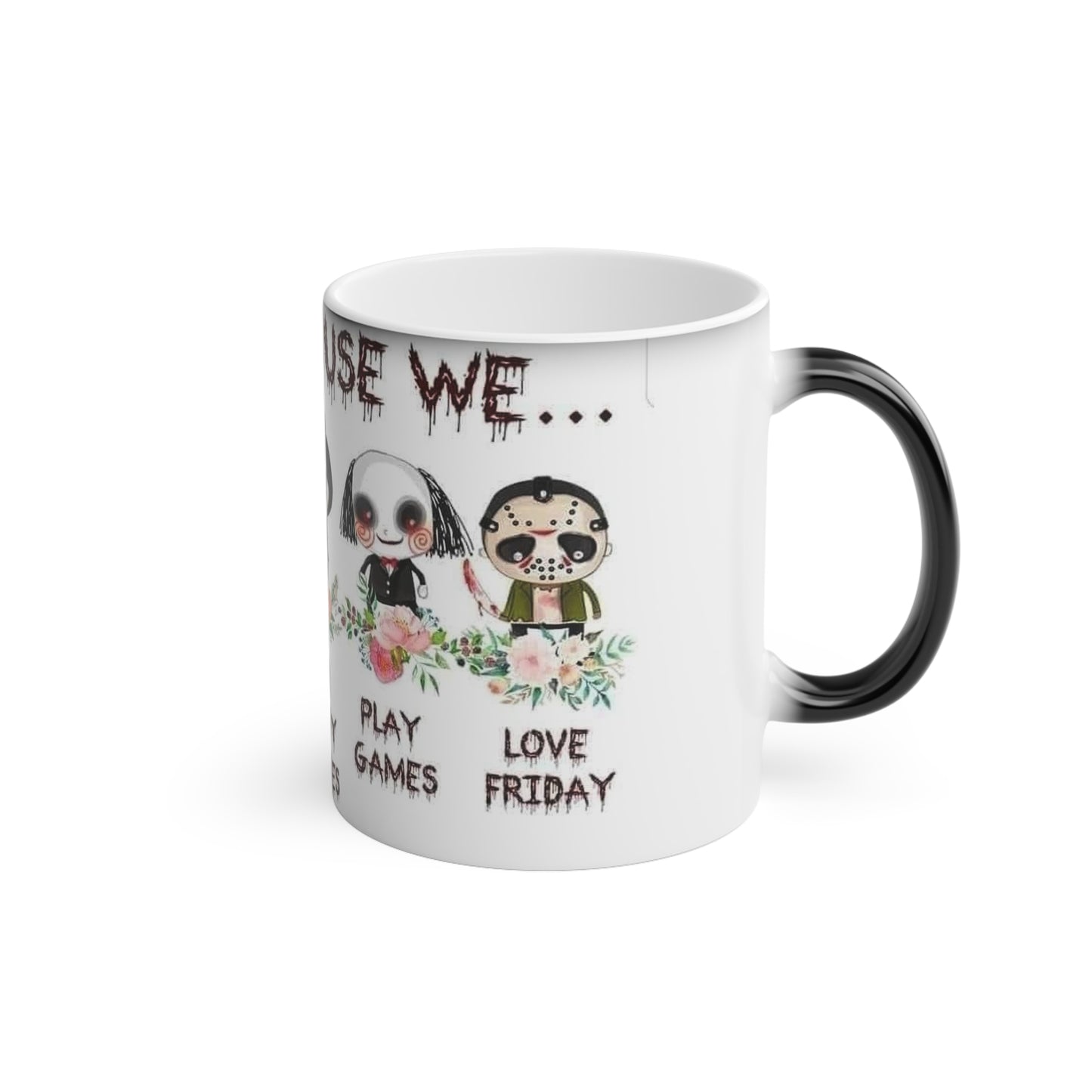 Magic Mug — 'This House Wears Black' Cute Horror Characters Coffee Mug