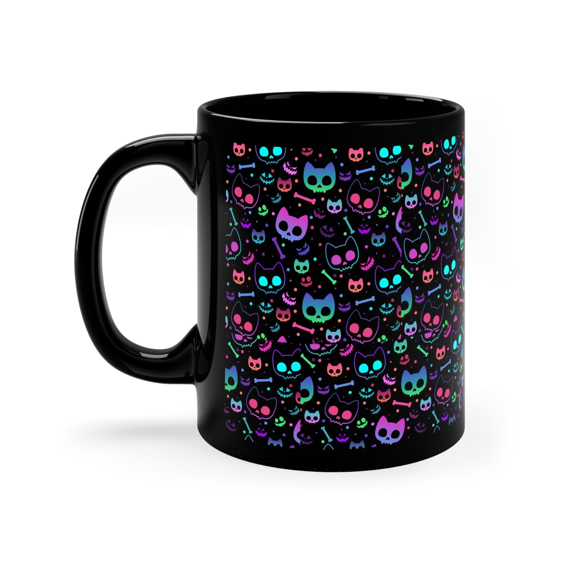 Neon Kitty Skulls Coffee Mug - House of O & A