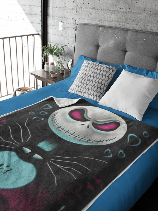 Jack Skeleton Halloween Velveteen Blanket