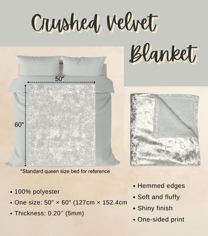 Crushed Velvet Blanket — 'Feeling Stabby Today' Horror Drip Throw